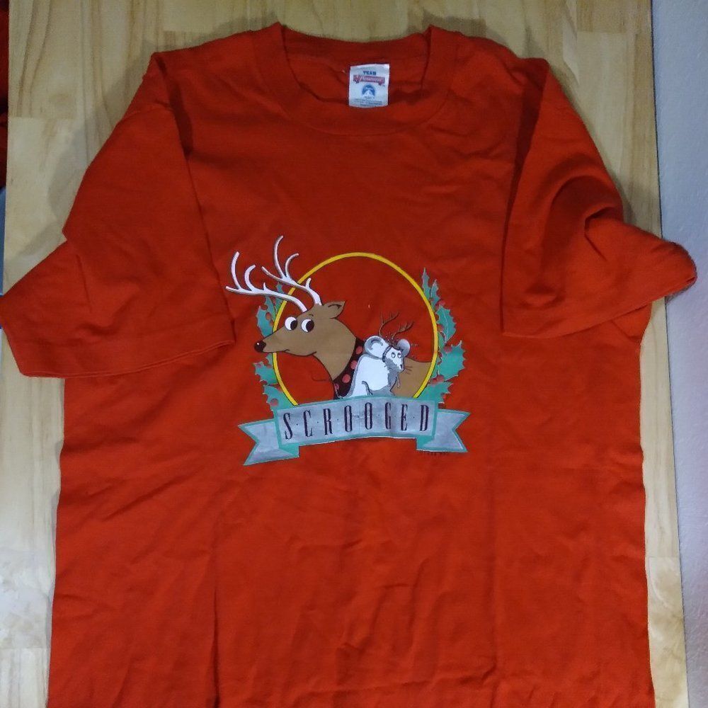 Vintage 80s Scrooged Movie Paramount Pictures Graphic T-Shirt